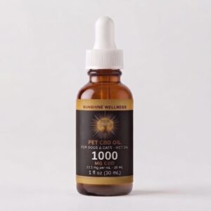 Sunshine Wellness Pet THC-Free CBD Oil 1000mg bottle